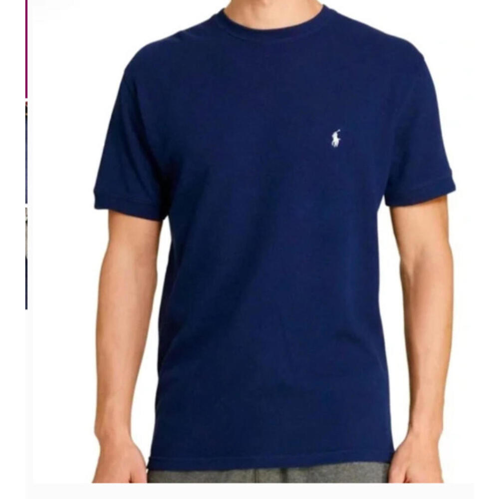 Polo Ralph Lauren Men's Navy Waffle-Knit Logo Thermal Pajama Shirt Size S